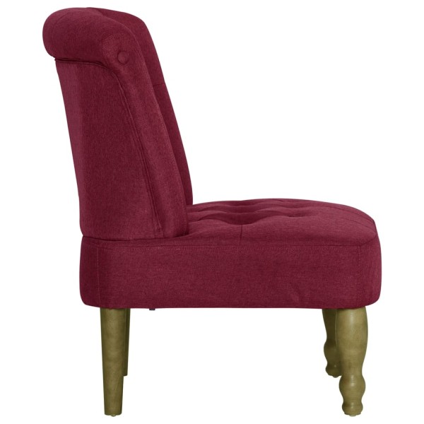 Sillones franceses 2 unidades de tela color vino tinto