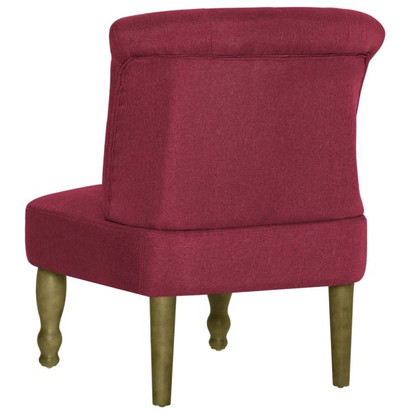 Sillones franceses 2 unidades de tela color vino tinto