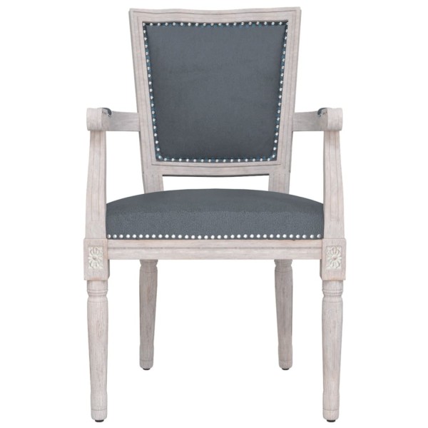 Silla de comedor terciopelo gris oscuro