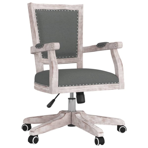 Silla de oficina giratoria tela gris oscuro