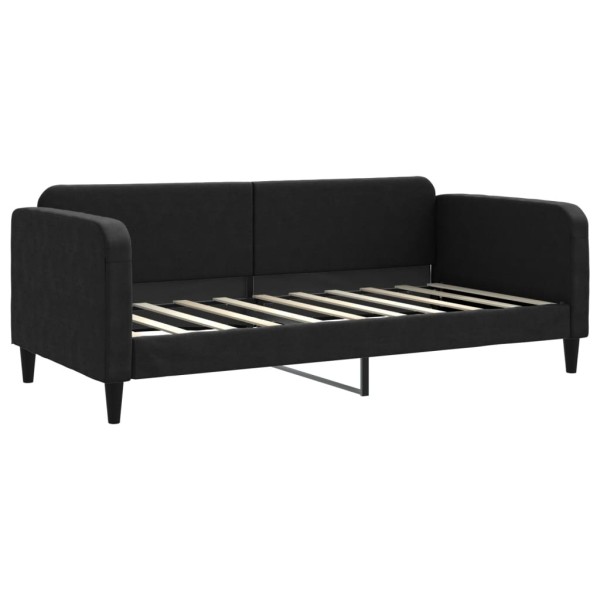 Sofá cama tela negro 90x190 cm