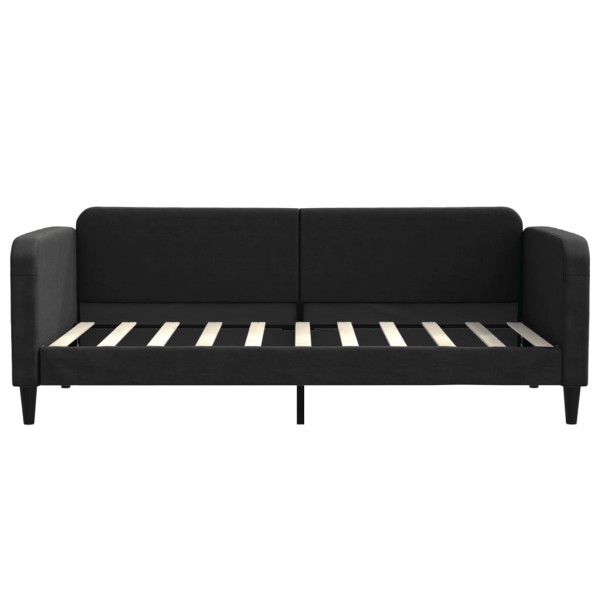 Sofá cama tela negro 90x190 cm