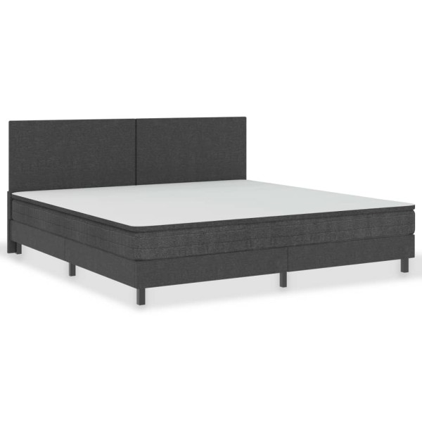 Estructura de cama Box Spring tela gris 200x200 cm