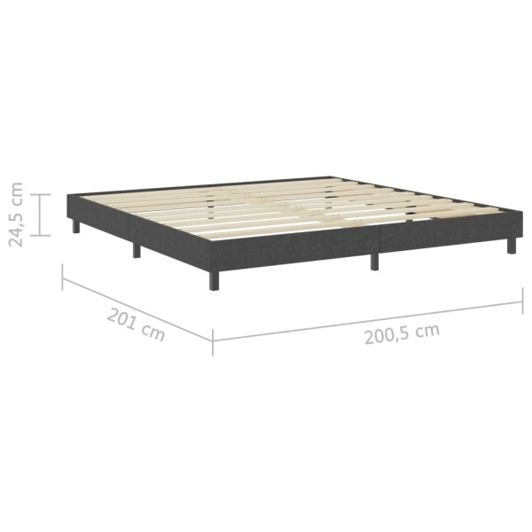 Estructura de cama Box Spring tela gris 200x200 cm