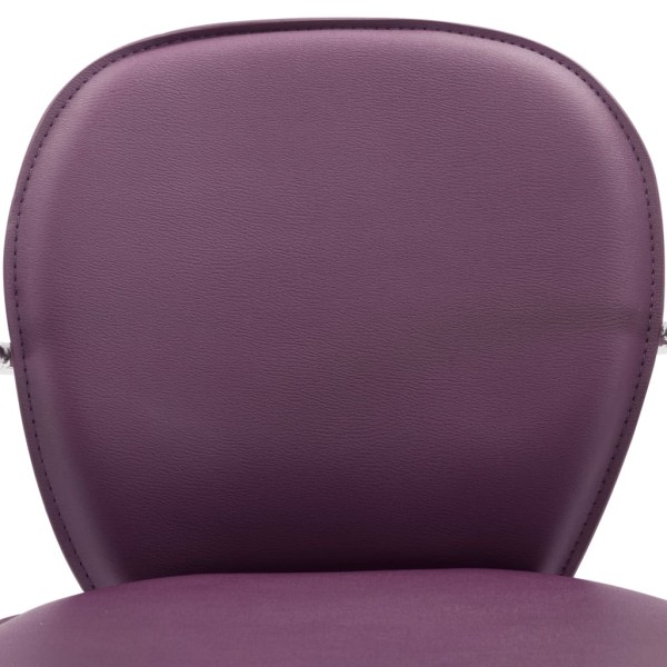 Taburetes cocina con reposabrazos 2 uds cuero sintético morado