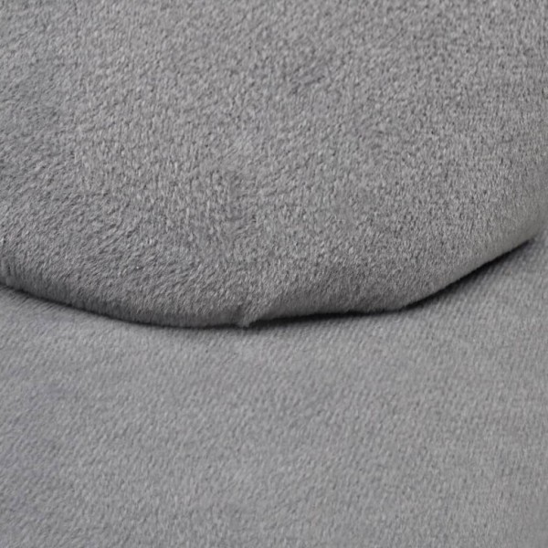 Sillón en forma de mano de terciopelo gris