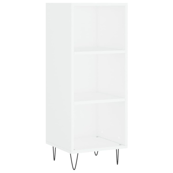 Aparador alto contrachapada blanco brillante 34,5x32,5x180 cm