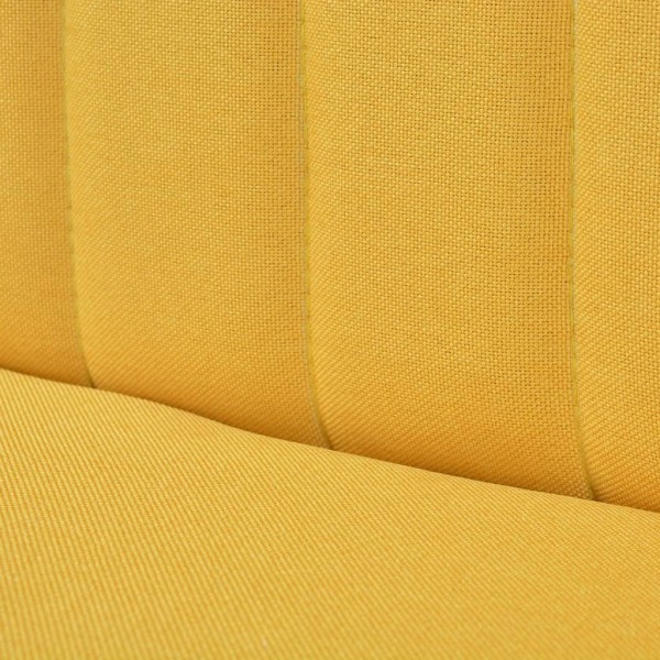 Sofá de tela amarillo 117x55,5x77 cm