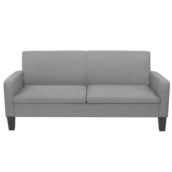 Sofá de 3 plazas 180x65x76 cm gris claro