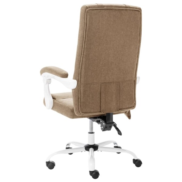 Silla de oficina de masaje de tela gris taupe