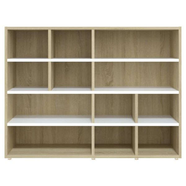 Armario auxiliar madera contrachapada blanco roble 97x32x72 cm