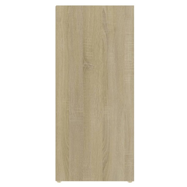 Armario auxiliar madera contrachapada blanco roble 97x32x72 cm