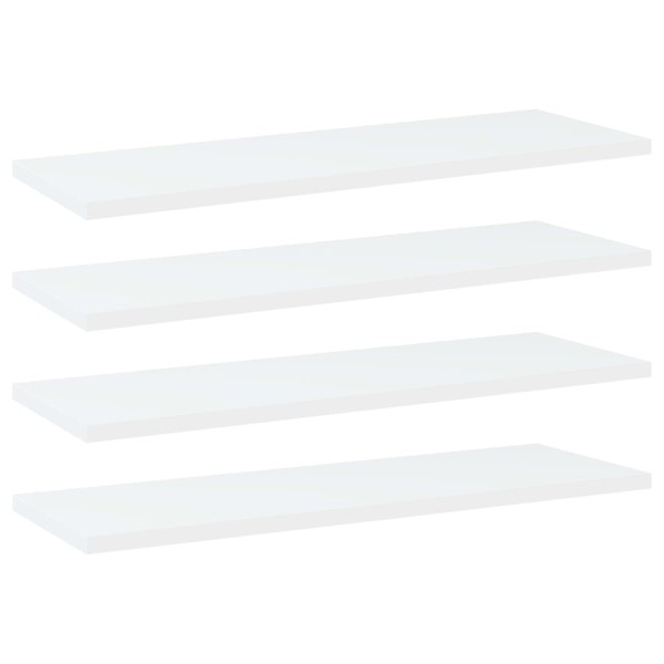 Estantes para estantería 4 uds contrachapada blanco 60x20x1,5cm