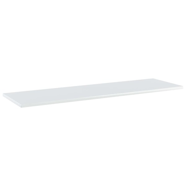 Estante para estantería 4 uds madera blanco brillo 100x30x1,5cm