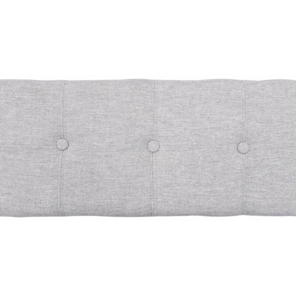 Banco con 3 cestas hierba marina 105x40x42 cm gris