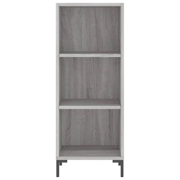 Aparador alto madera contrachapada gris Sonoma 34,5x32,5x180 cm