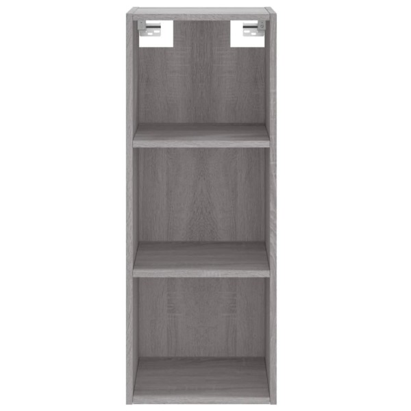 Aparador alto madera contrachapada gris Sonoma 34,5x32,5x180 cm