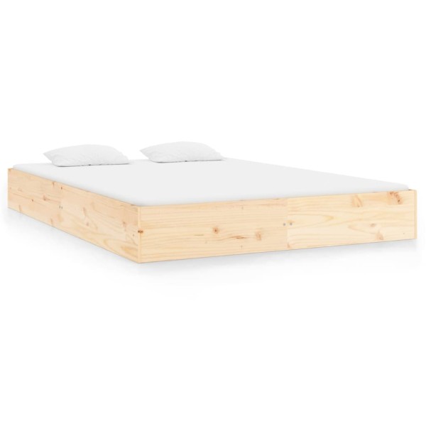 Estructura de cama de madera maciza 160x200 cm