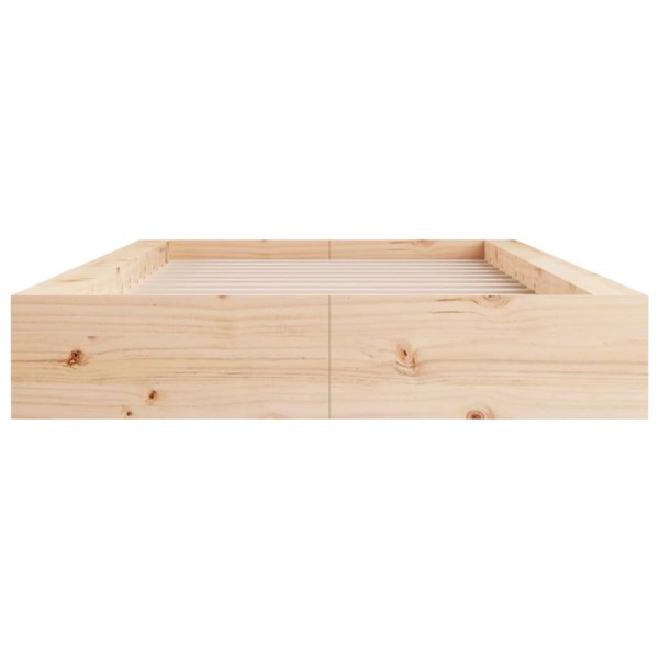 Estructura de cama de madera maciza 100x200 cm