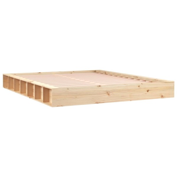 Estructura de cama de madera maciza 150x200 cm