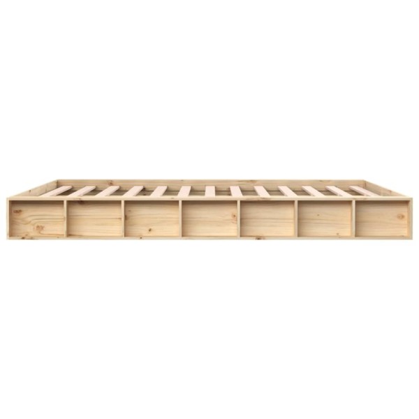 Estructura de cama de madera maciza 150x200 cm