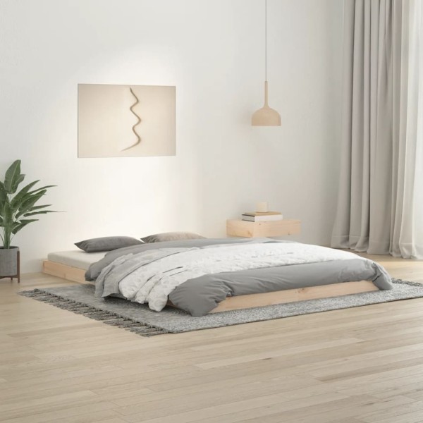 Estructura de cama madera maciza de pino 140x200 cm