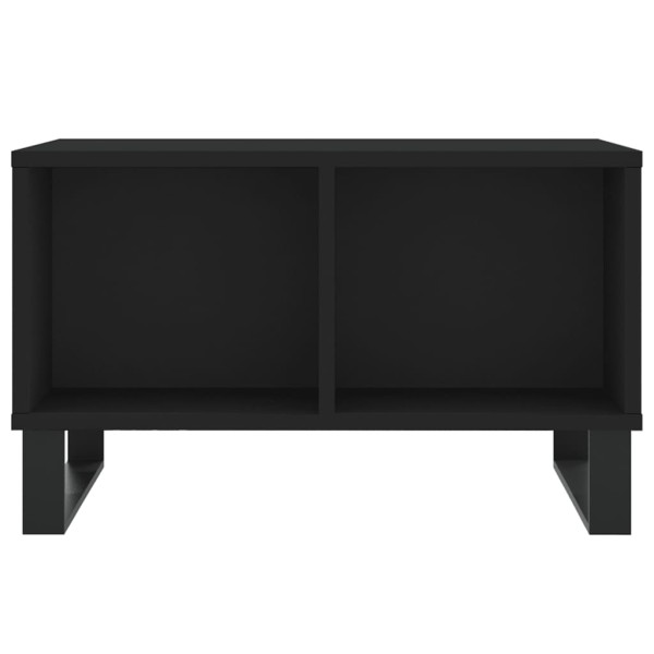 Mesa de centro madera contrachapada negro 60x50x36,5 cm