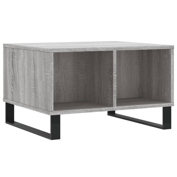 Mesa de centro madera contrachapada gris Sonoma 60x50x36,5 cm