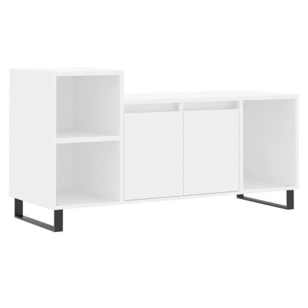 Mueble para TV madera contrachapada blanco 100x35x55 cm