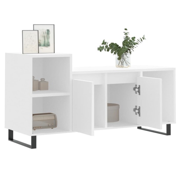 Mueble para TV madera contrachapada blanco 100x35x55 cm