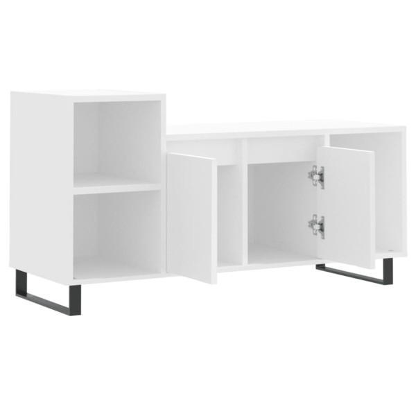 Mueble para TV madera contrachapada blanco 100x35x55 cm