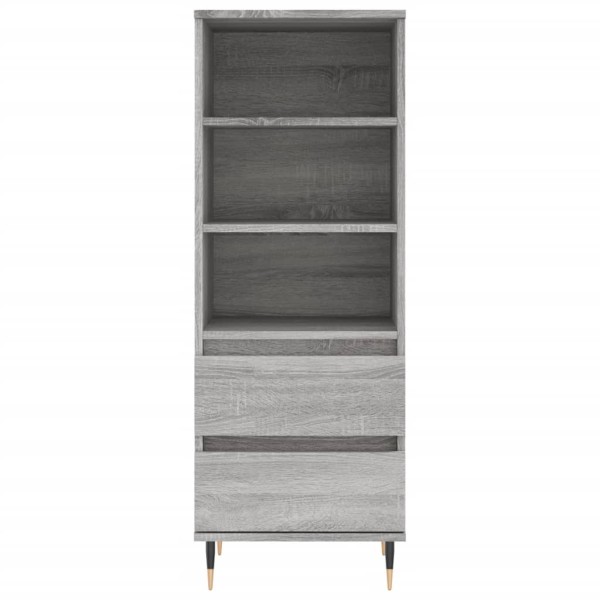 Aparador alto madera contrachapada gris Sonoma 40x36x110 cm