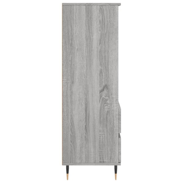 Aparador alto madera contrachapada gris Sonoma 40x36x110 cm