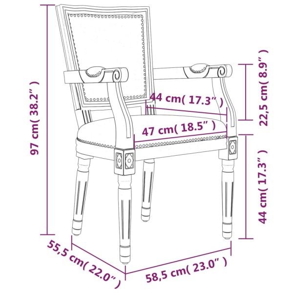 Silla de comedor terciopelo negro