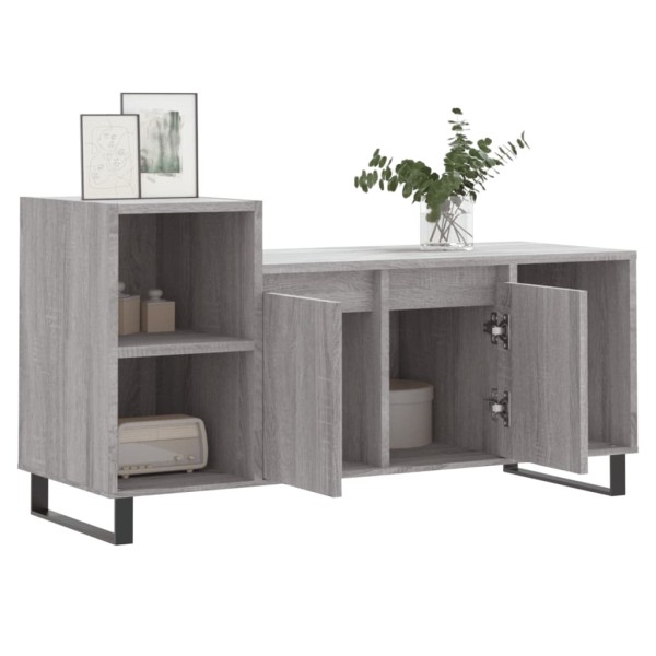 Mueble de TV madera contrachapada gris Sonoma 100x35x55 cm