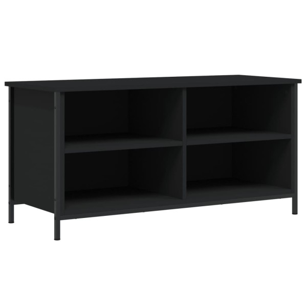 Mueble para TV madera contrachapada negro 100x40x50 cm