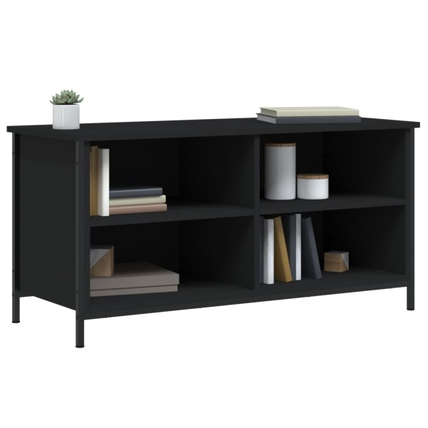 Mueble para TV madera contrachapada negro 100x40x50 cm