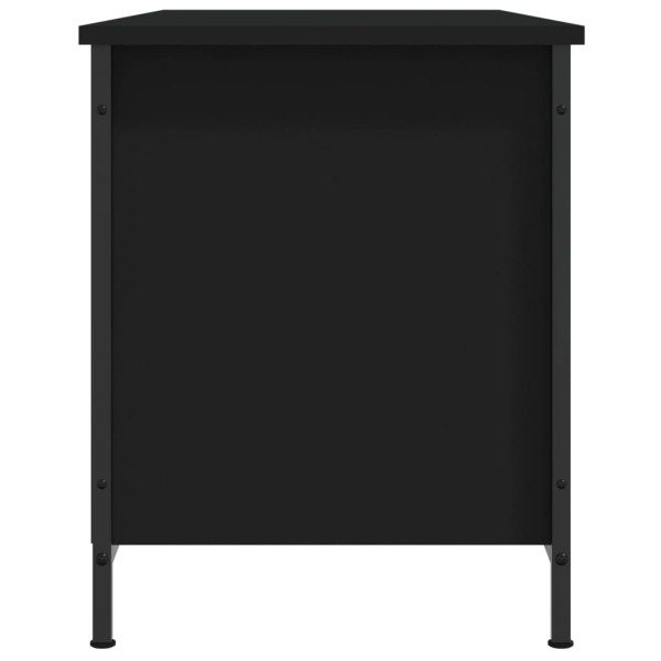 Mueble para TV madera contrachapada negro 100x40x50 cm