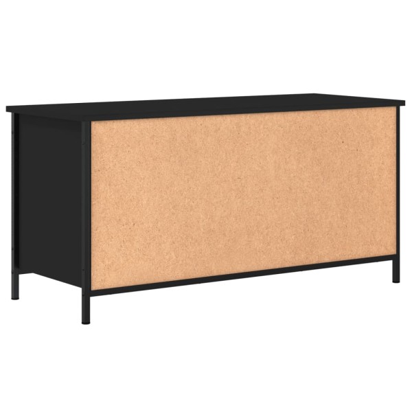 Mueble para TV madera contrachapada negro 100x40x50 cm