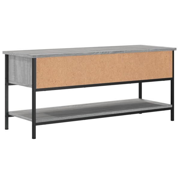 Mueble de TV madera contrachapada gris Sonoma 100x35x45 cm