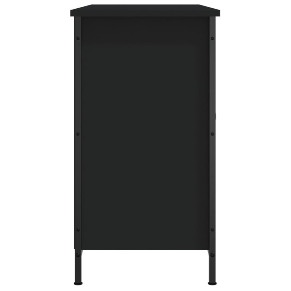 Mueble de TV madera de ingeniería negro 100x35x65 cm