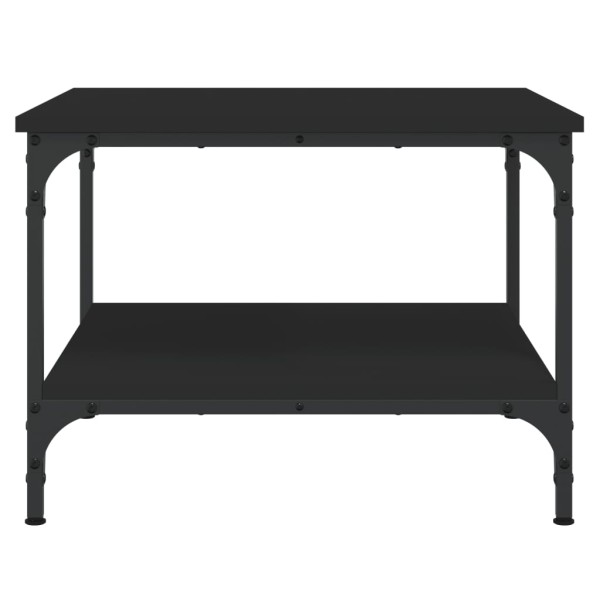 Mesa de centro madera de ingeniería negro 55x55x40 cm