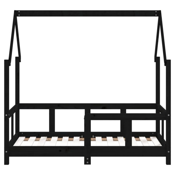 Estructura de cama para niños madera de pino negro 70x140 cm