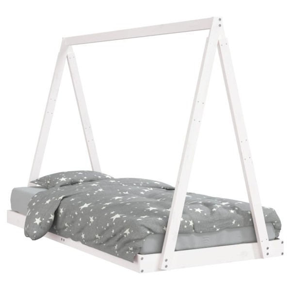 Estructura de cama para niños madera de pino blanco 90x190 cm