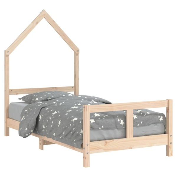 Estructura de cama para niños madera maciza de pino 80x160 cm