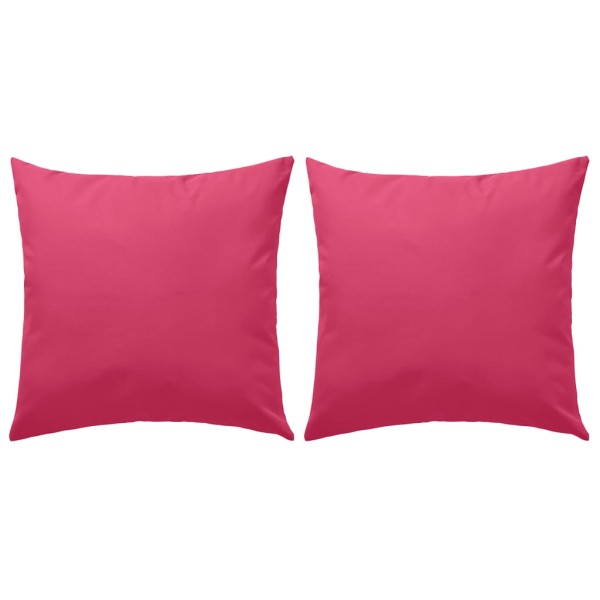 Cojines de exterior 2 uds rosa 60x60 cm