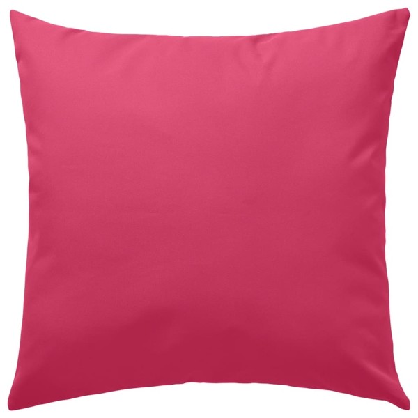 Cojines de exterior 2 uds rosa 60x60 cm