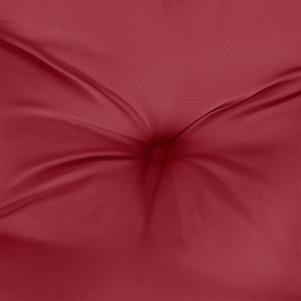 Cojín para muebles de palets tela rojo tinto 120x80x12 cm