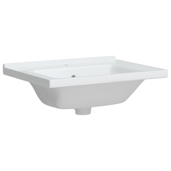 Lavabo de baño rectangular cerámica blanco 61x48x19,5 cm