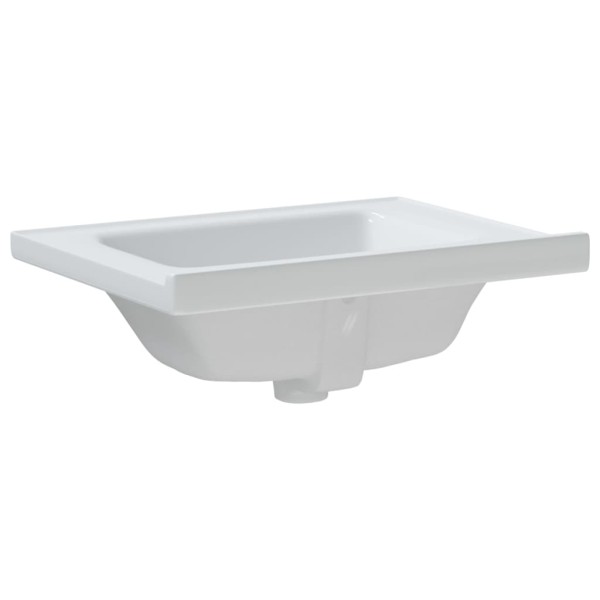 Lavabo de baño rectangular cerámica blanco 61x48x19,5 cm